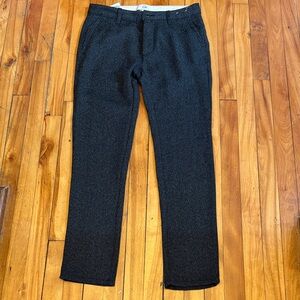 Topman Charcoal Gray Herringbone Wool Blend Dress Pants - Waist 30" Length 30"